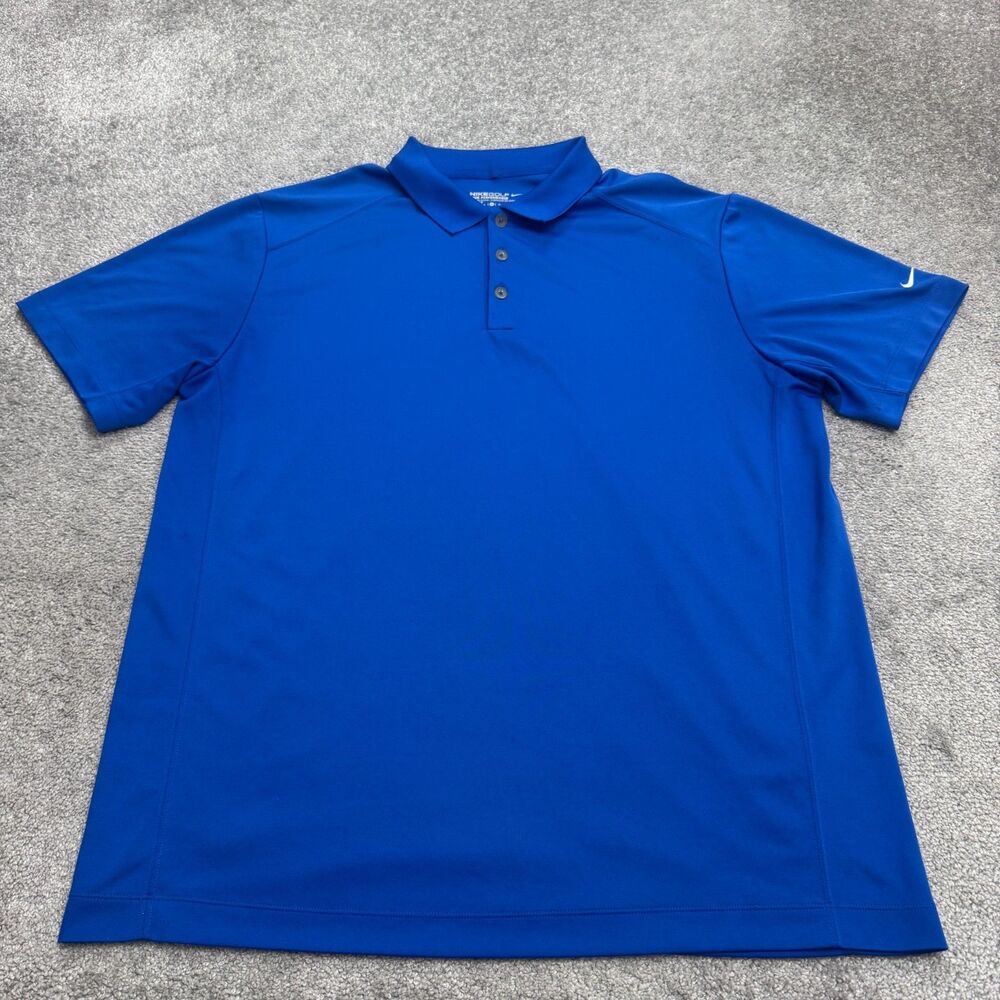 Nike Golf Tour Performance Dri-Fit Polo Shirt Mens XL Blue Short Sleeve Preppy